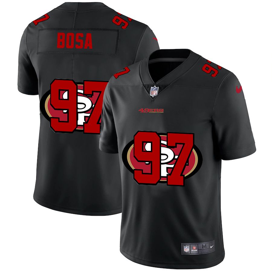 Men San Francisco 49ers #97 Bosa Black shadow Nike NFL Jersey